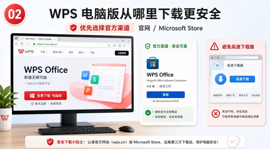 Windows 电脑从官方渠道下载 WPS 安装包
