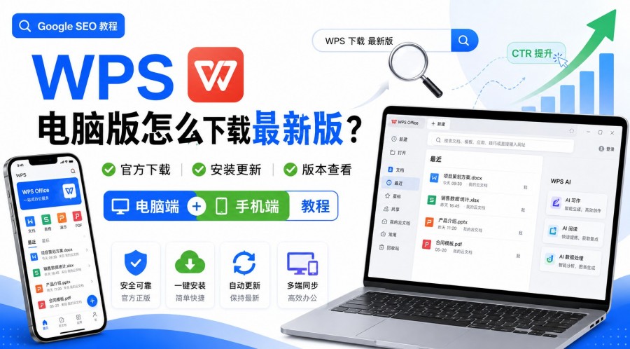 WPS 电脑版最新版官方下载、安装与更新教程封面